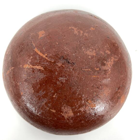 Vintage Patamban Michoacan Green Bowl Redware Pottery Mexico Folk Art - Picture 2 of 6